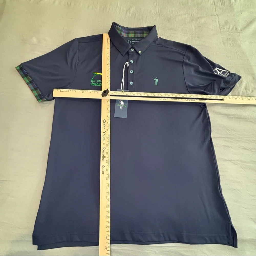 William Murray Polo Shirt Mens Large Navy Blue  St. Paul Invitational Florida‎
